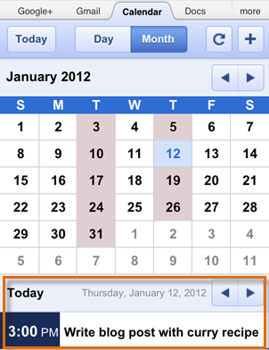 Using a calendar to schedule two posts a week