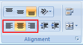 Alignment Commands