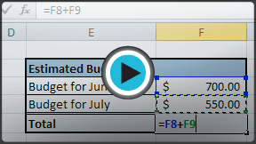 Launch "Simple Formulas in Excel 2010" video!