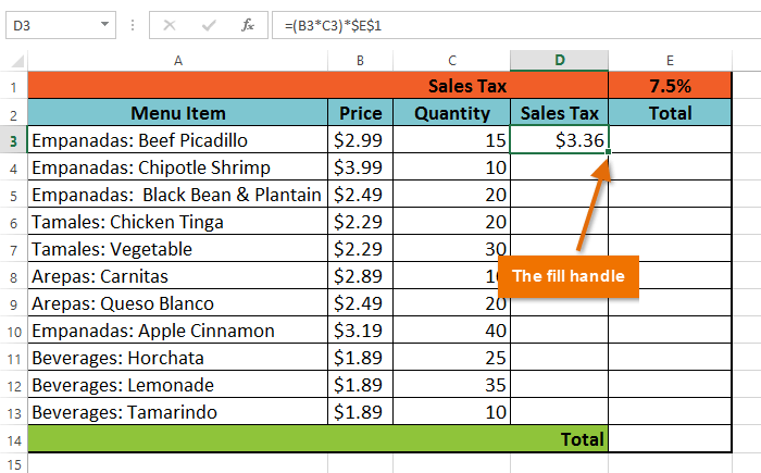 Screenshot of Excel 2013