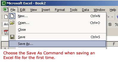 File and Save As Menu Selection