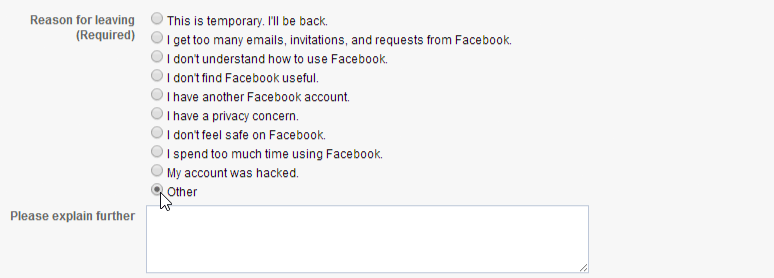 screenshot of Facebook