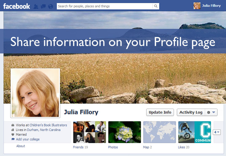 Share information on your Profile page1