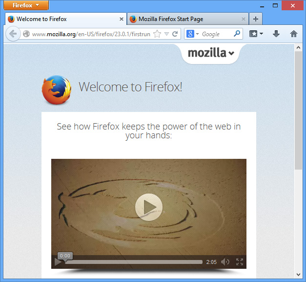 Screenshot of Firefox