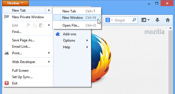 Screenshot of Firefox