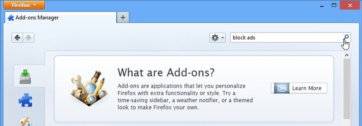 Screenshot of Firefox