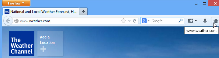 Screenshot of Firefox