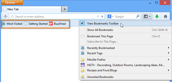 Screenshot of Firefox