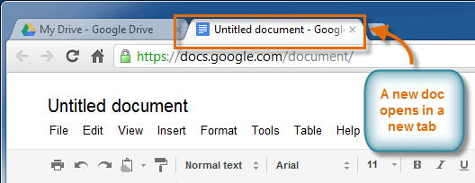 Screenshot of Google Drive