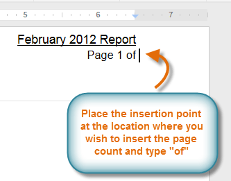 Screenshot of Google Documents