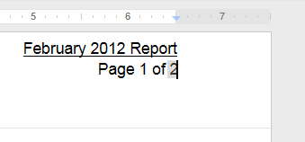 Screenshot of Google Documents