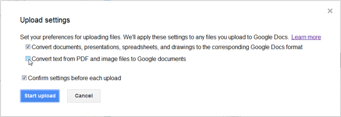 Screenshot of Google Drive