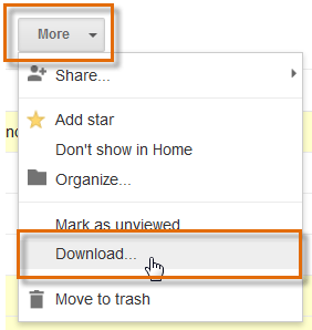 Screenshot of Google Drive