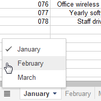 Screenshot of Google Spreadsheets