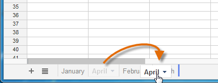 Screenshot of Google Spreadsheets