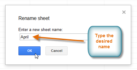 Screenshot of Google Spreadsheets