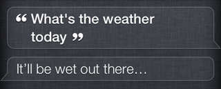 Asking Siri a question