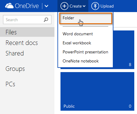 Screenshot of Microsoft OneDrive