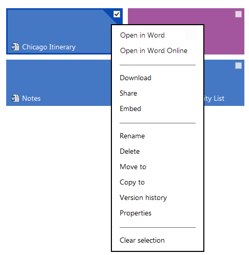 Screenshot of Microsoft OneDrive