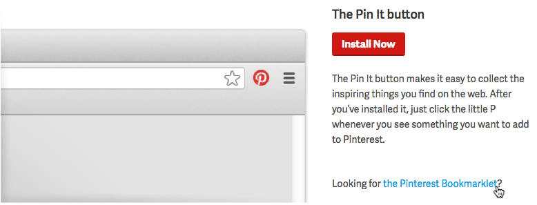 screenshot of pinterest