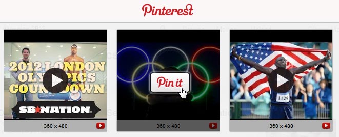 Screenshot of Pinterest