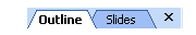 Outline tab selected