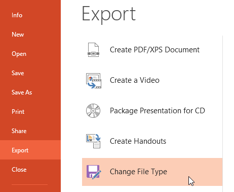 Screenshot of PowerPoint 2013