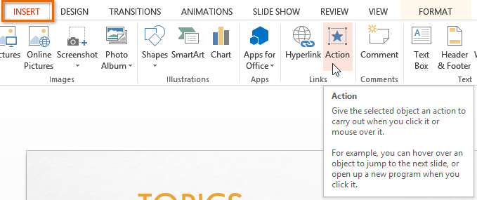 Screenshot of PowerPoint 2013