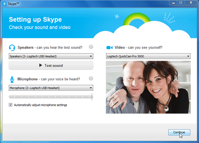 Screenshot of Skype