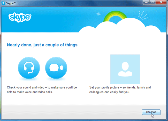 Screenshot of Skype