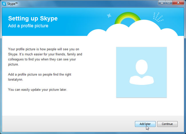 Screenshot of Skype