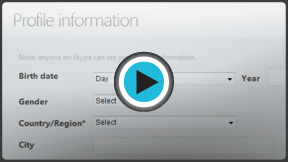 Launch "Creating an Account with Skype" video!