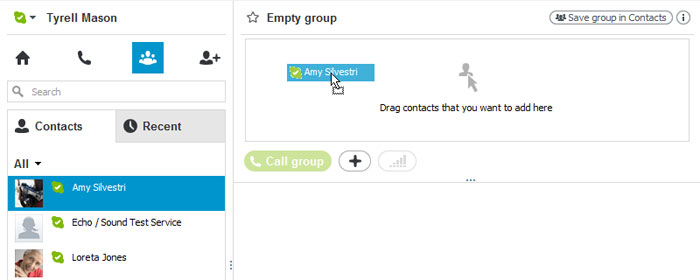 Screenshot of Skype