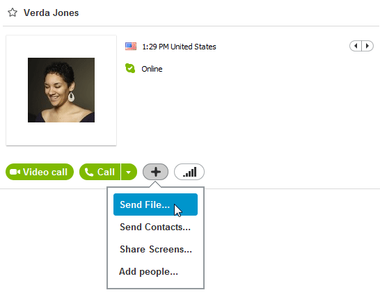 Screenshot of Skype