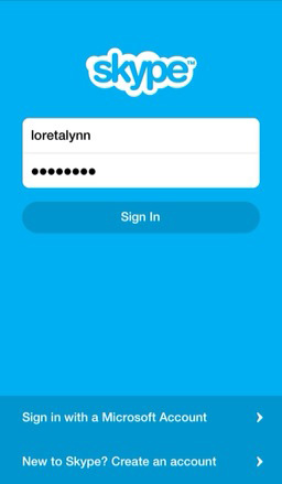 Screenshot of Skype