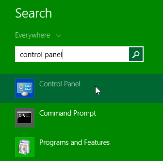 Screenshot of Windows 8