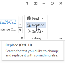 Screenshot of Word 2013