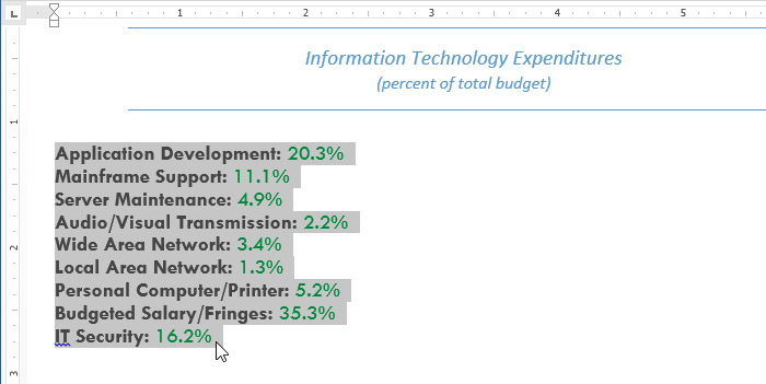 Screenshot of Word 2013