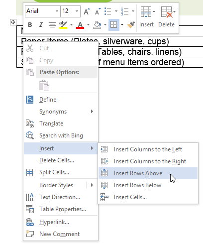 Screenshot of Word 2013