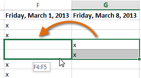 Screenshot of Excel 2013