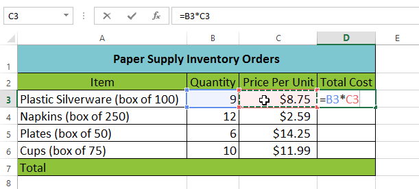 Screenshot of Excel 2013