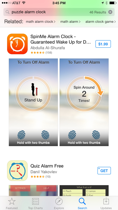 Alarm clock apps in the App Store