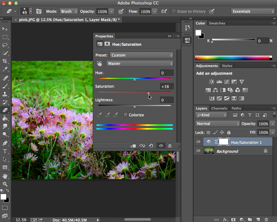 Screenshot of Adobe Photoshop CC