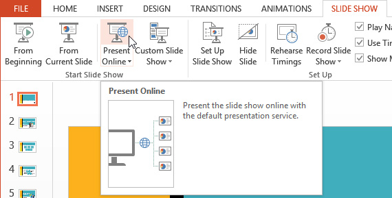 Screenshot of PowerPoint 2013