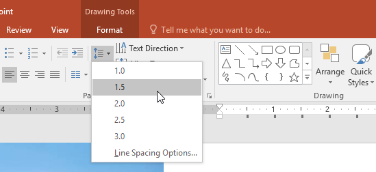 adjusting line spacing