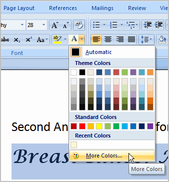 Font Color