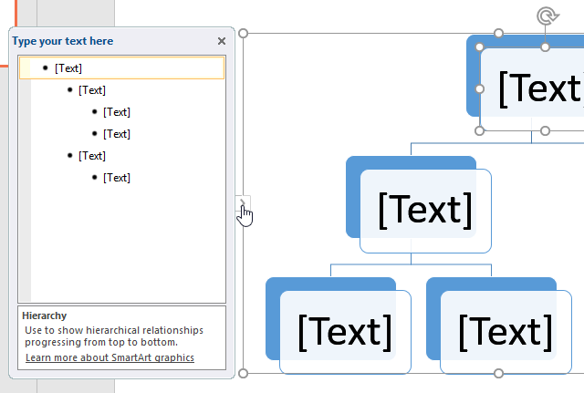 opening the text pane