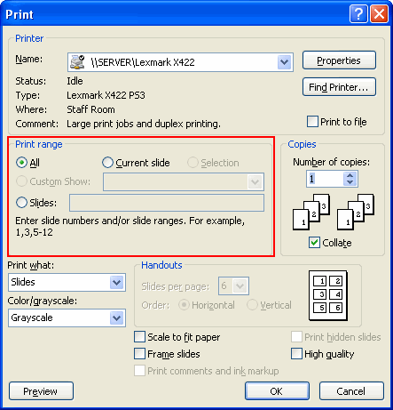 Print Range