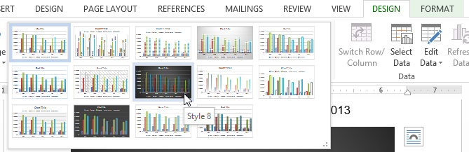 Screenshot of Word 2013