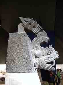 An Aztec Sculpture of the Mythological Serpent, Xiuhcoatl